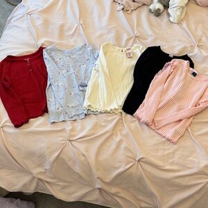 Girls Assorted Ribbed and Patterned Tops